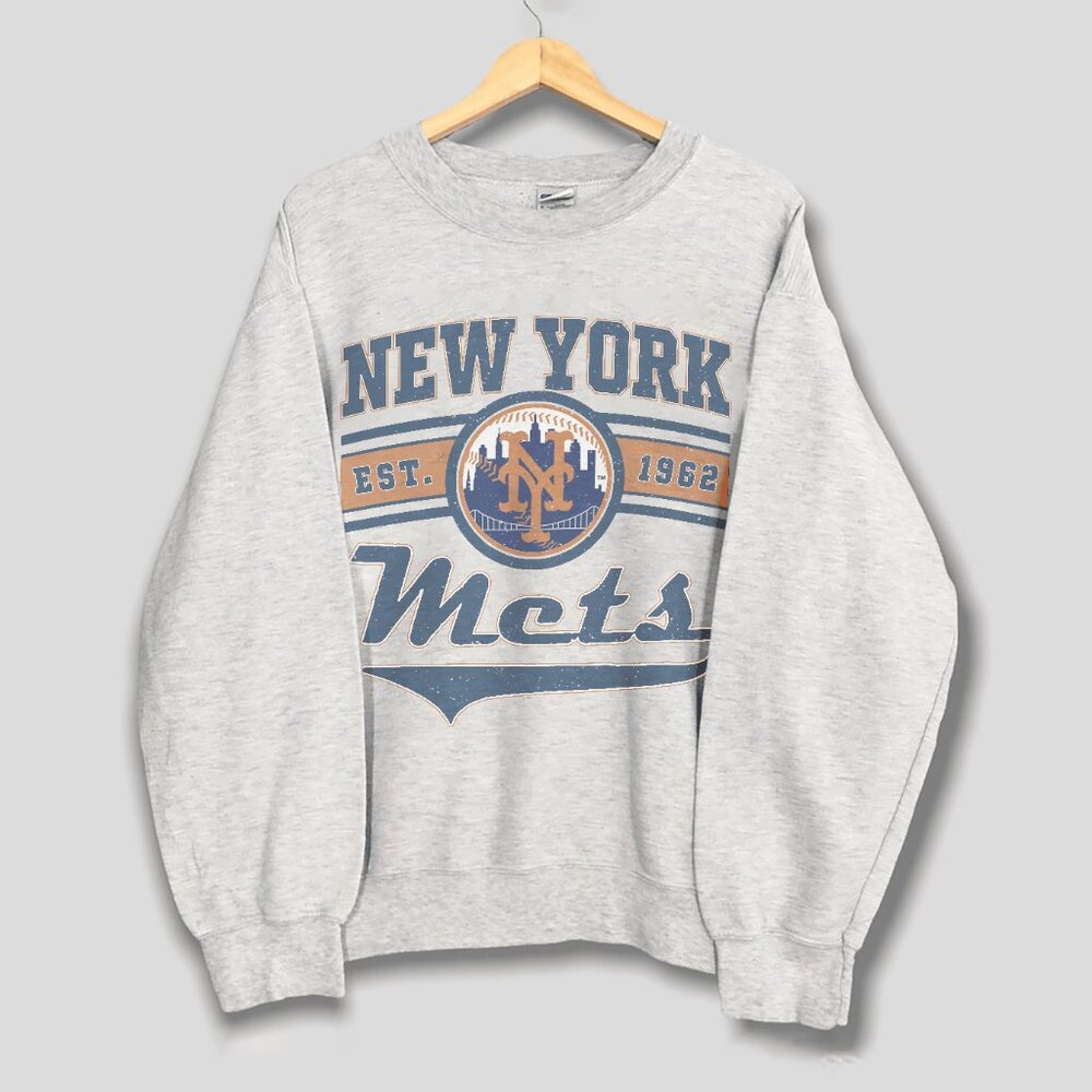 Vintage New York Mets Baseball Crewneck Sweatshirt Retro MLB Shirt For Men Women